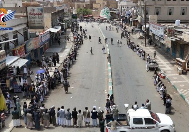 وقفات شعبية بصعدة غضباً للقرآن الكريم وانتصارًا للمقدسات ودعمًا لغزة